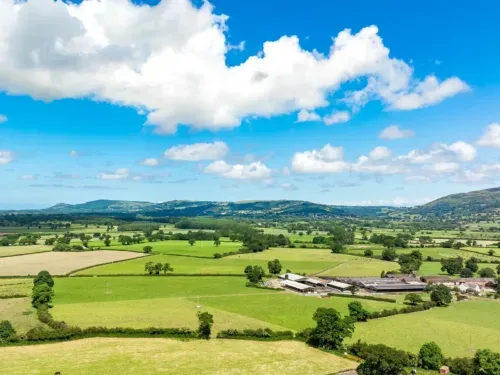 Drone Shot Surrounding Area Of Natural Beauty