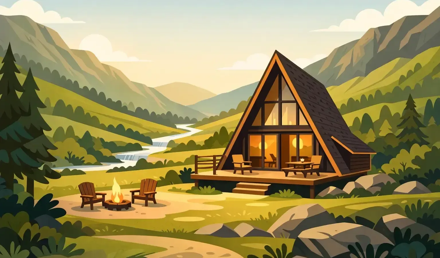 Your Lodge for Four Guests in North Wales
